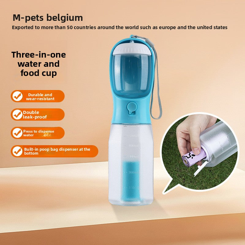 Botella de Agua 3 en 1 para Perros