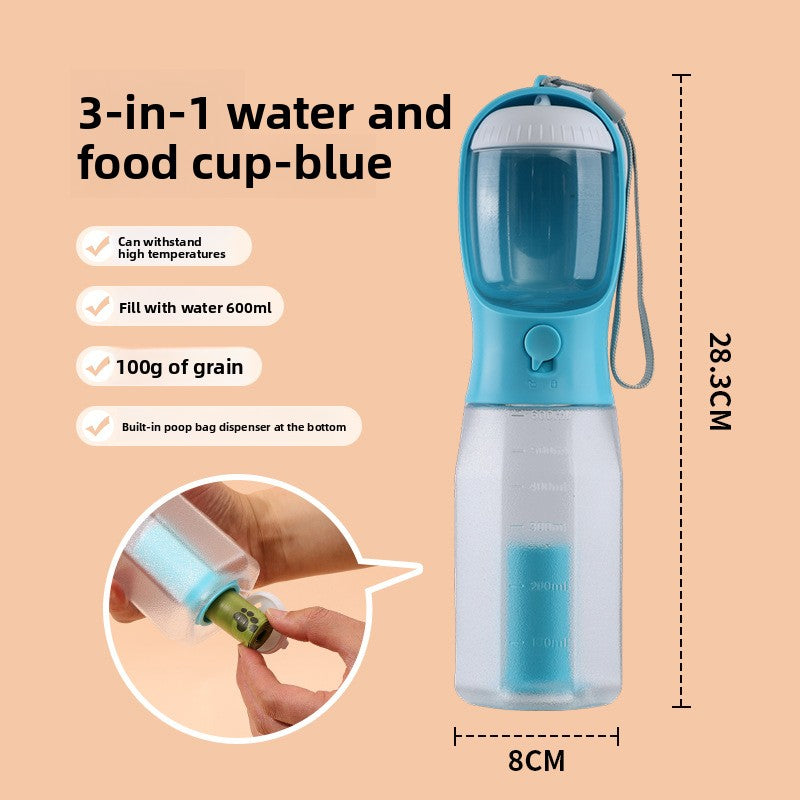 Botella de Agua 3 en 1 para Perros