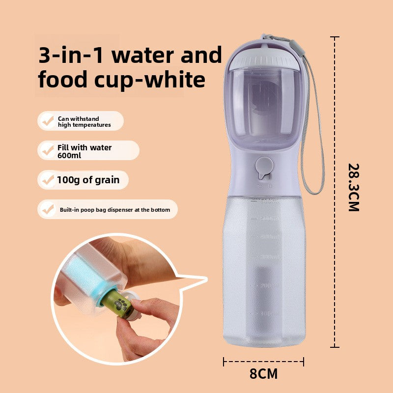 Botella de Agua 3 en 1 para Perros